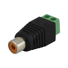 P772 RCA免焊接母头色差AV音视频插头后端螺丝接线端子