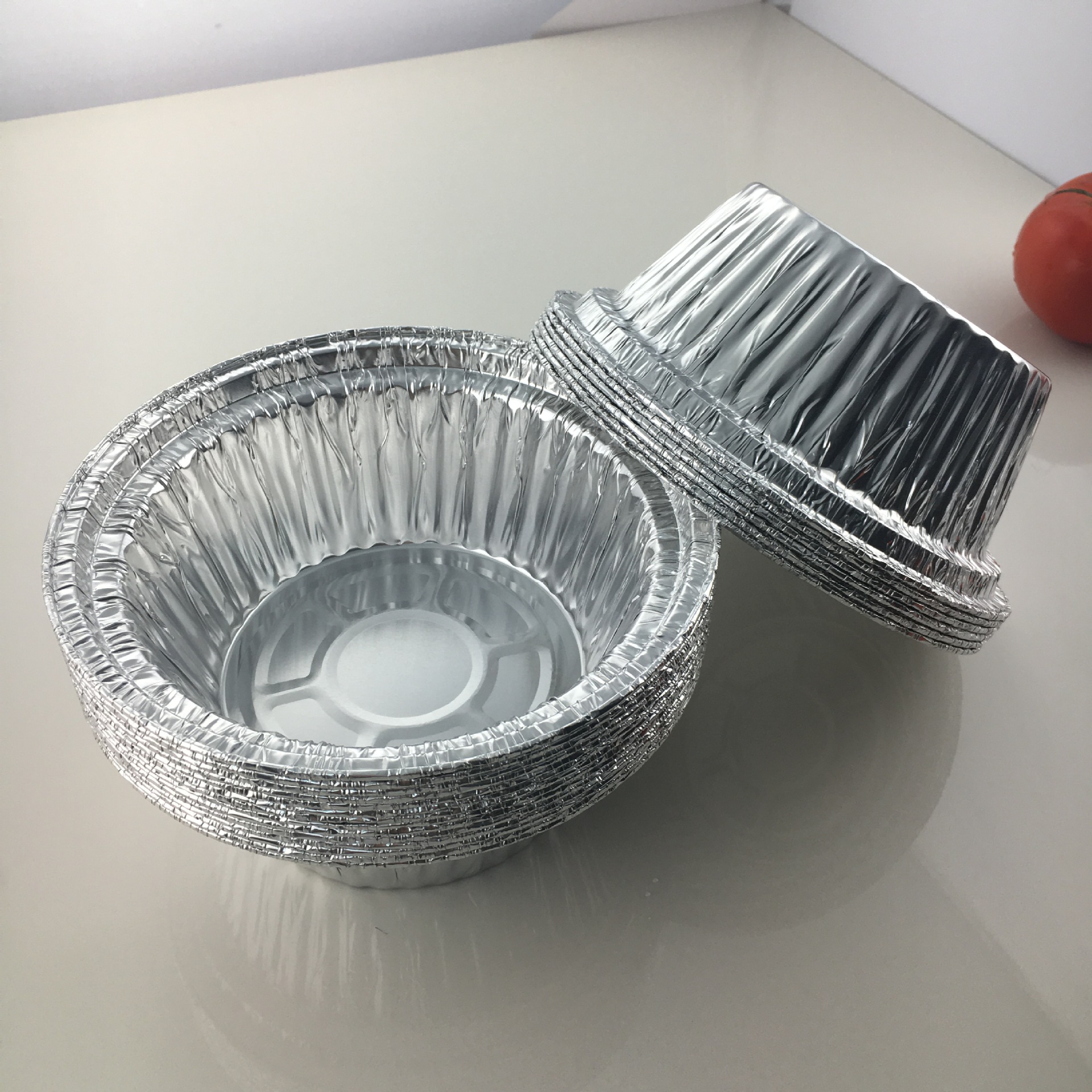 包邮 煲仔饭铝箔碗 圆形锡纸碗 带铝箔盖防雾盖 保温外卖餐盒批发