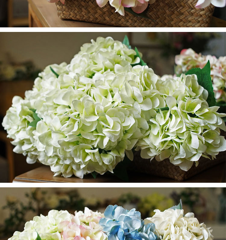 短枝花绣球装饰假花批发 速卖通畅销婚庆捧花 仿真手感花厂家直销