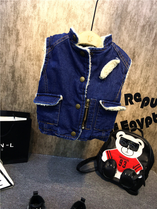 温州童装 冬款男女童加绒马甲330306