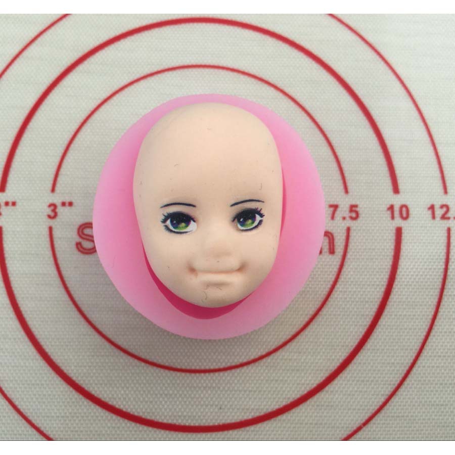 包邮 软陶硅胶脸模 超轻粘土翻糖脸部模具q版脸膜人脸手办模具_双氙