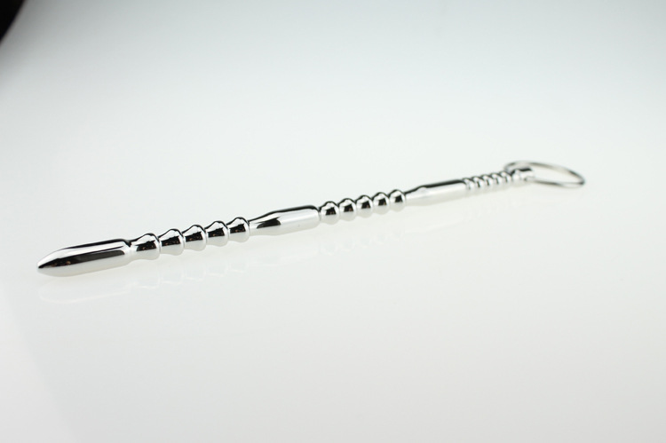 304不锈钢带环算珠形尿道马眼刺激插棒sm另类玩具成人情趣性用品