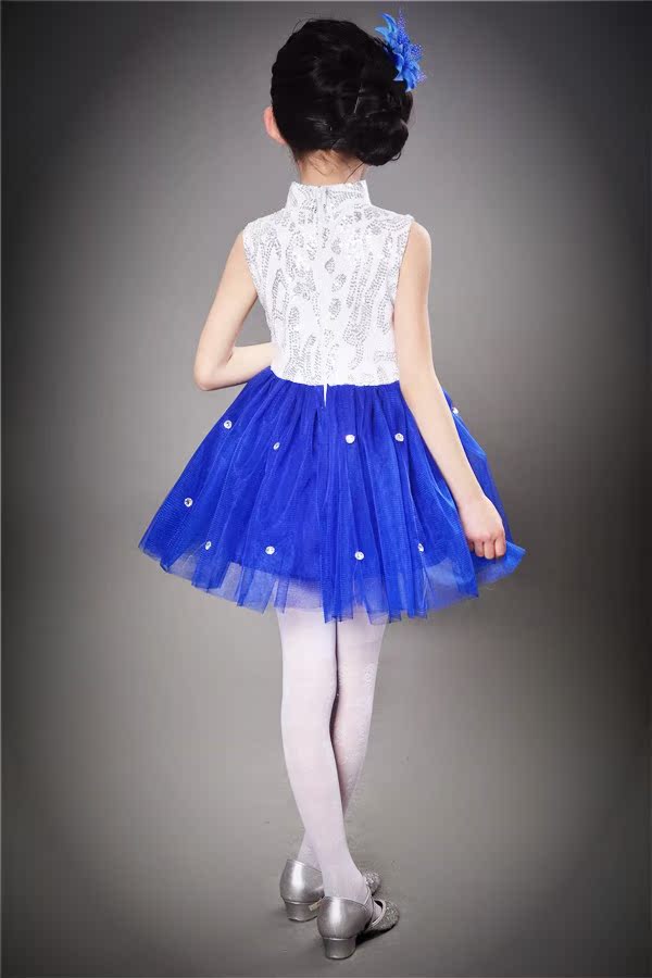 女童爵士舞现代舞韩舞演出服蓬蓬裙群舞服