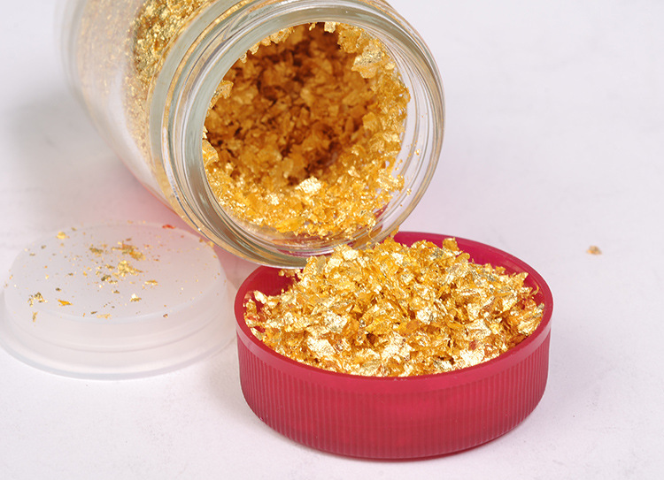 食用级高品质金箔碎片0.4g 纯度99.99%料理用金箔粉 蛋糕寿司装饰