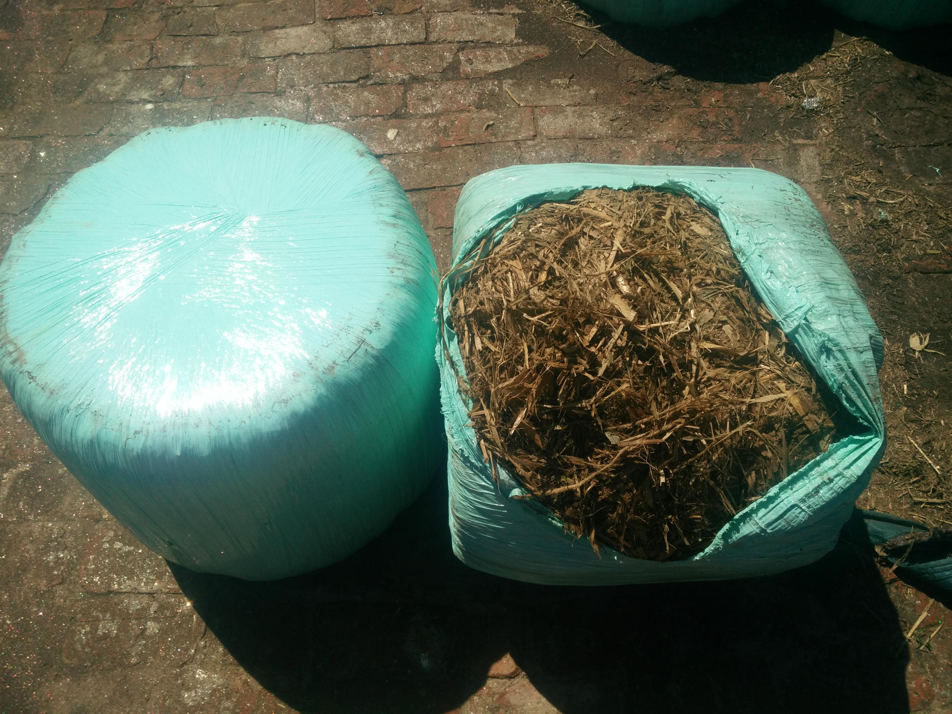 供应青储草 玉米秸秆打包青储黄储饲料 牛羊草 发酵 食用菌原料