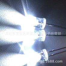 F5超高亮度 发光管 F5白光LED灯珠 5mm白灯过高温