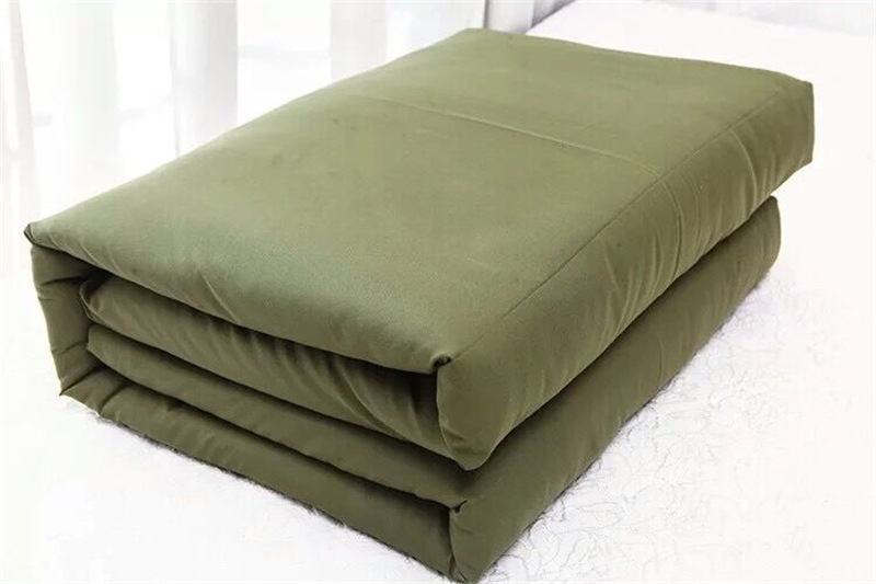 正品军绿棉被褥子学生宿舍军训用被子棉花被,热熔被 军训被