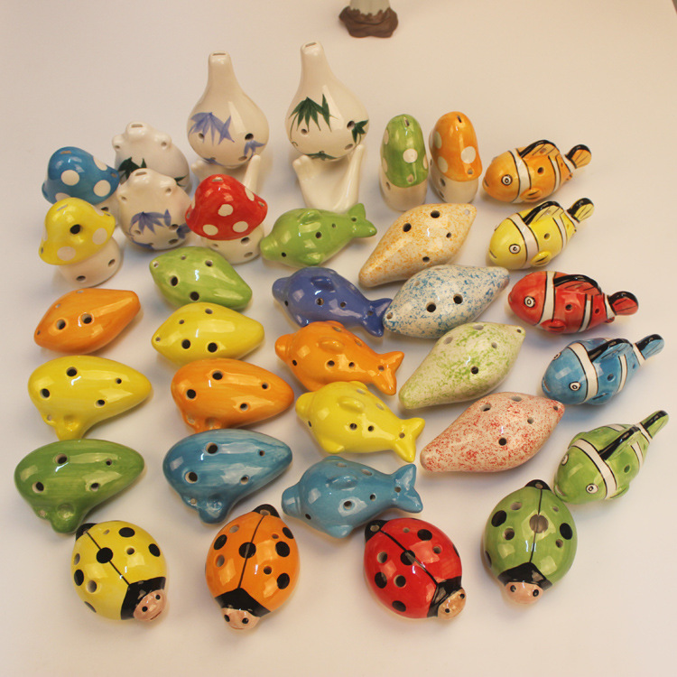 六孔陶笛批发中音c调儿童唱歌乐器6孔陶笛