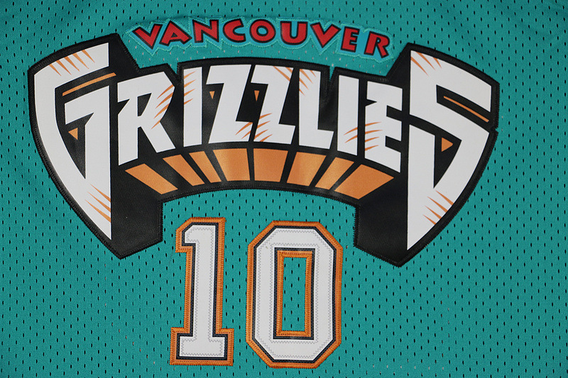 nba球衣批发孟菲斯灰熊队10毕比350复古网眼刺绣篮球服