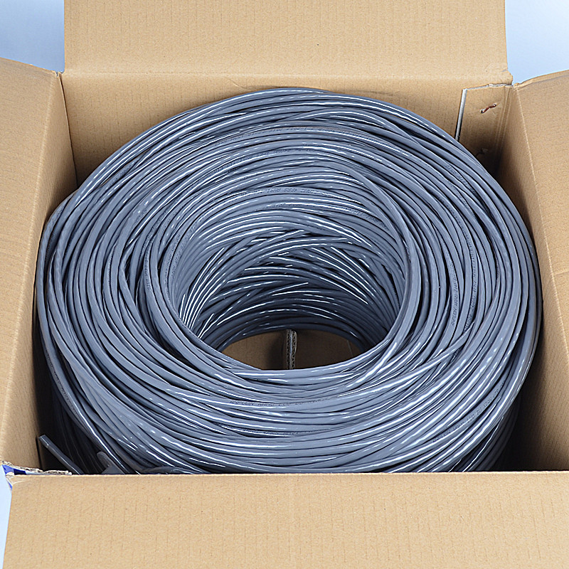 550灰utp室内网络线家用电脑通信线八芯四对双绞线高导铝内外新料