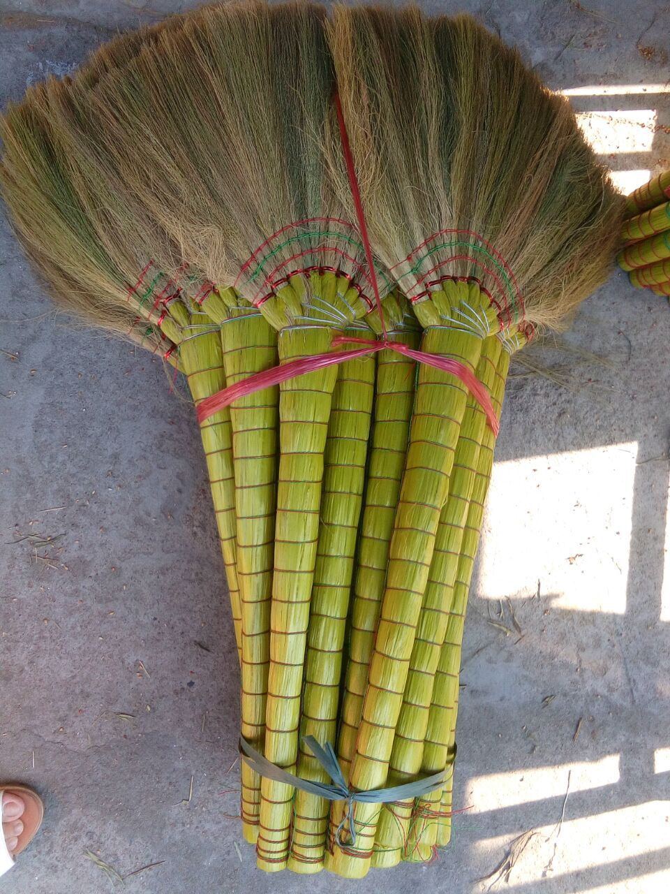 大量供应凤尾芒草扫把 连体扫把芒草芒花凤尾草高粱笤帚扫把