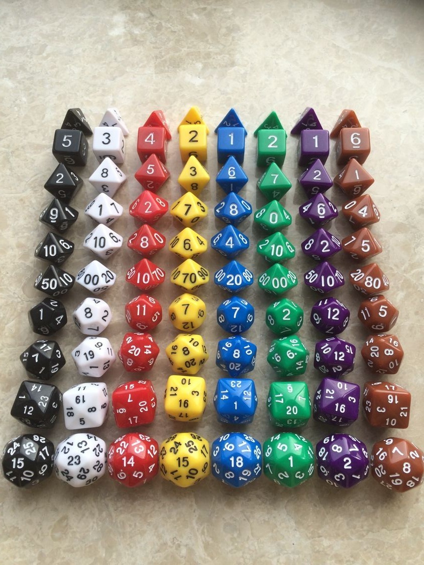 10粒装多面骰子4到30面多面数字色子跑团 桌游配件送礼收藏小礼品