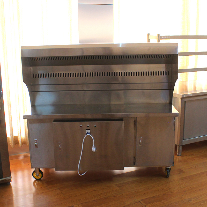 饭店无烟烧烤车商用烧烤炉定制 厂家现货批发商用无烟净化烧烤炉