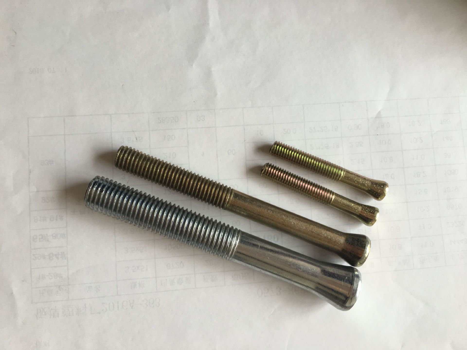 冷打加工锥头螺杆m5--m16