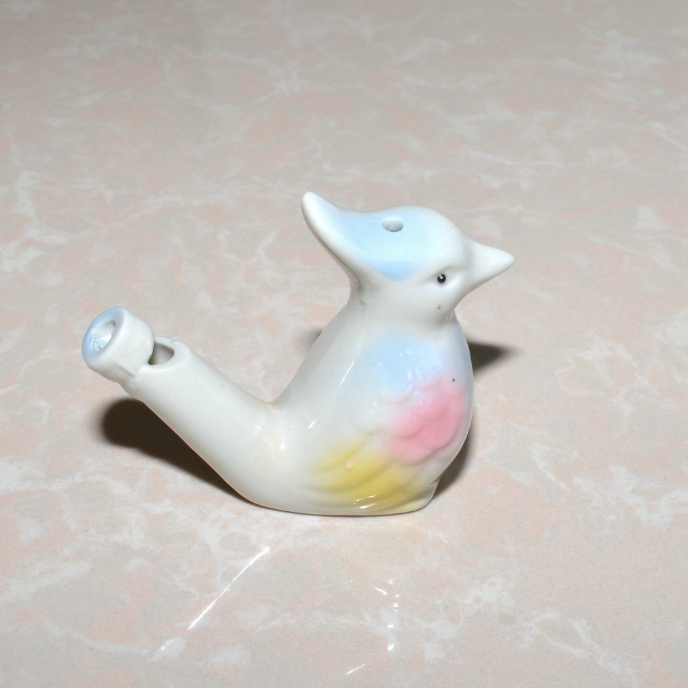 厂家批发陶瓷水鸟口哨音乐哨子 儿童陶笛特色旅游工艺品 地摊.