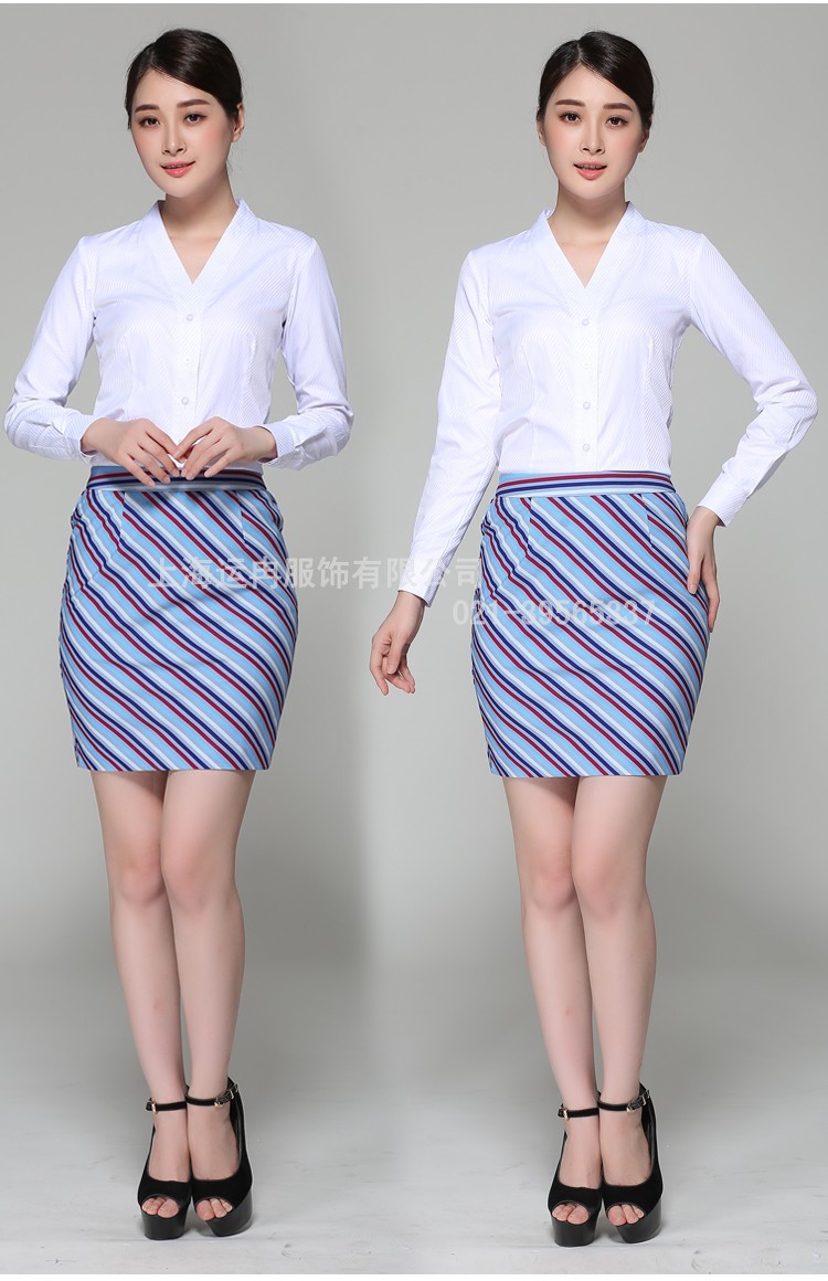 南方航空服职业套装春季新款空姐服长袖衬衫条纹裙子批发厂家定制