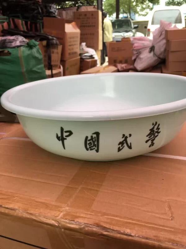批发黄脸盆军工品质军训洗脸盆 部队配发野战户外野营盆清洁用品