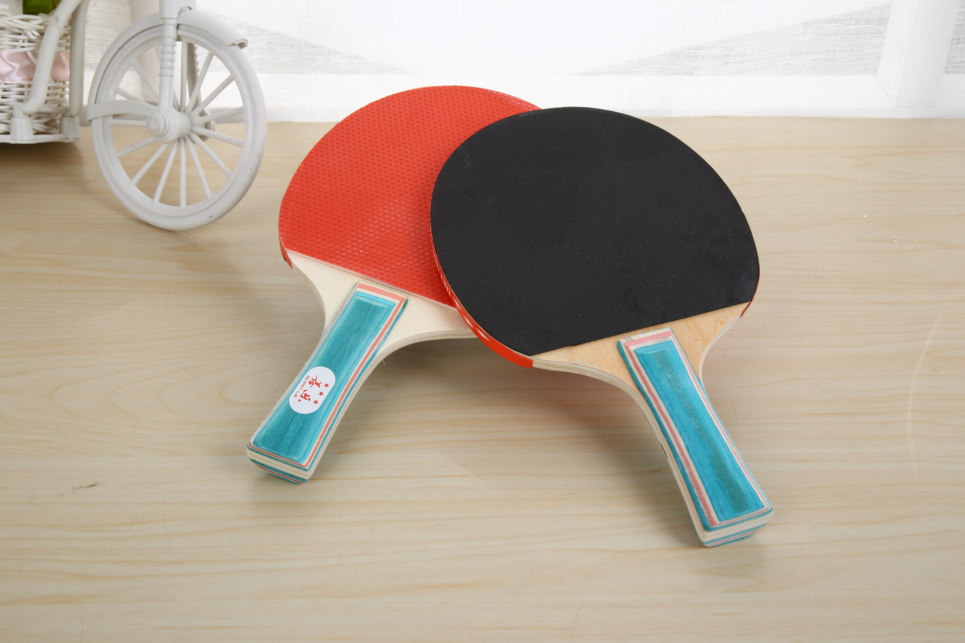 abc乒乓拍儿童训练乒乓球拍送三个球日用品百货乒乓球拍批发