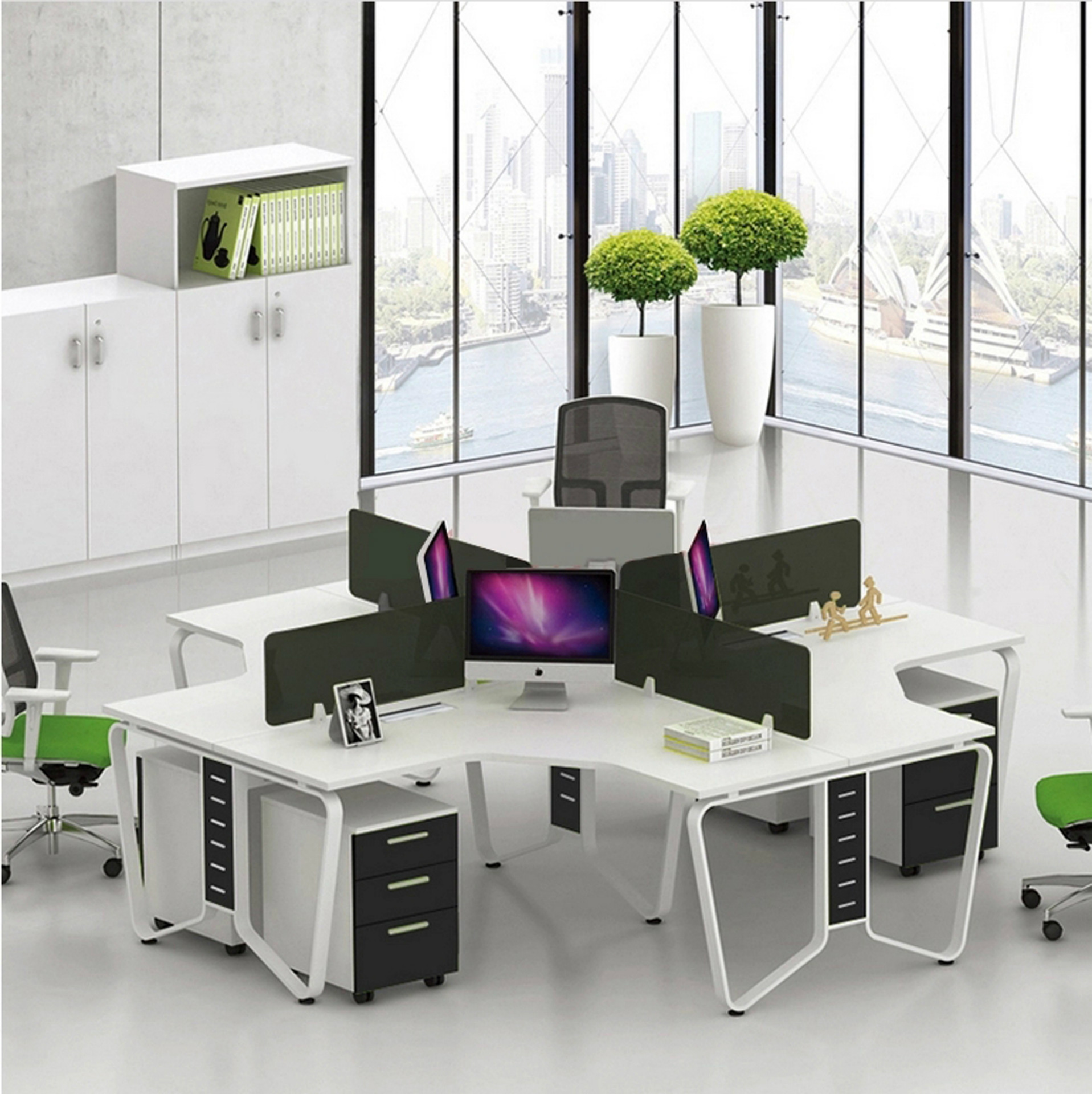 广州职员办公家具 简约现代 员工 电脑桌