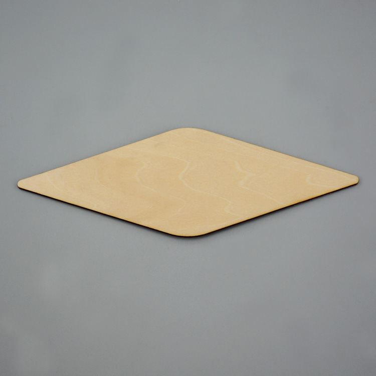 菱形木片模型diy小屋手工艺品材料 一比三圆角菱形 厚2mm