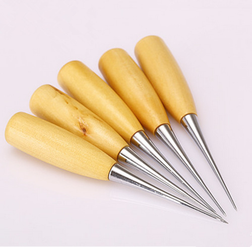 千枚通,实木锥子,尖锥,挑针,圆滑木柄,舒适握把,耐用做工精良