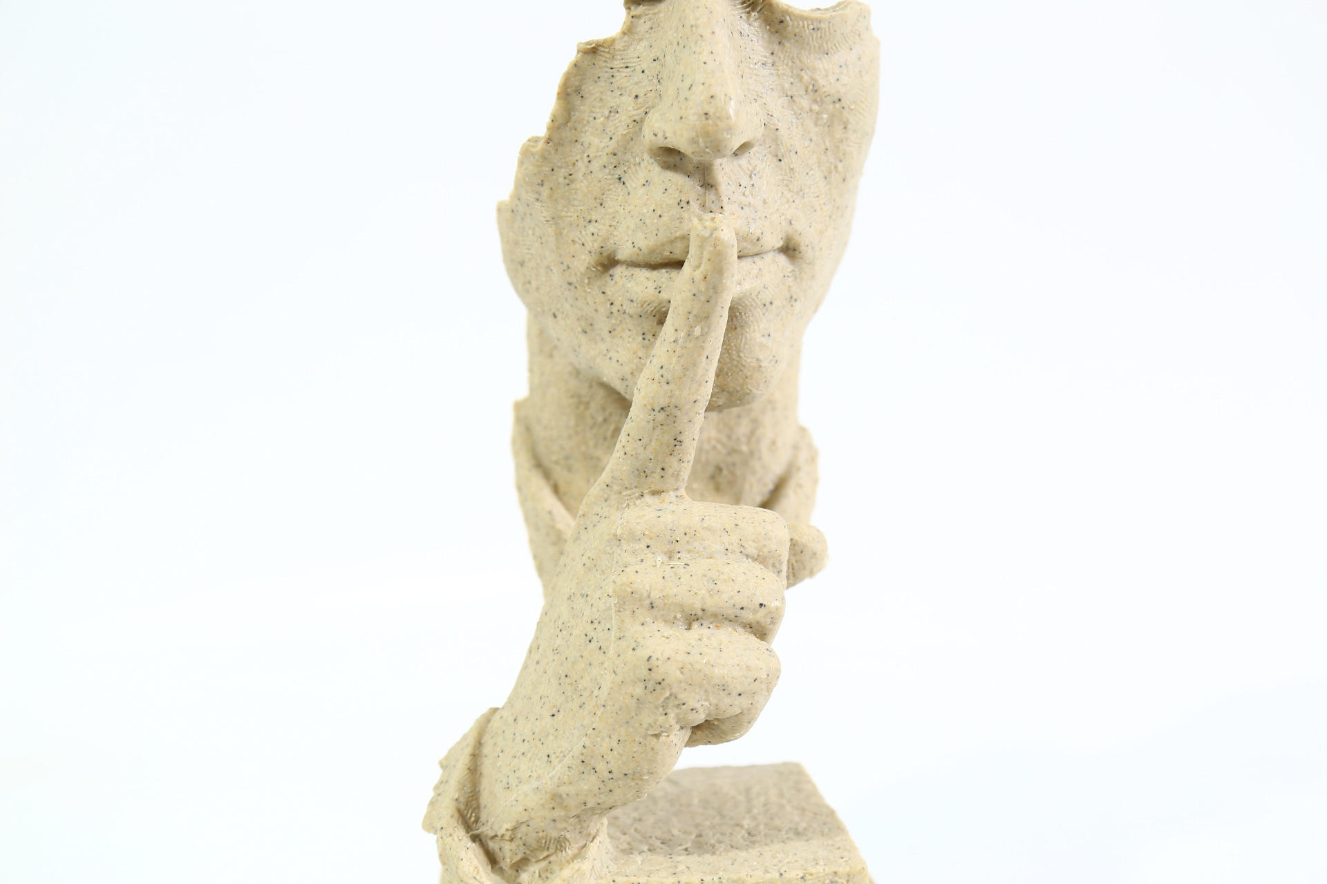 简约现代创意沉默是金工艺品摆件北欧雕塑办公室客厅艺术品装饰