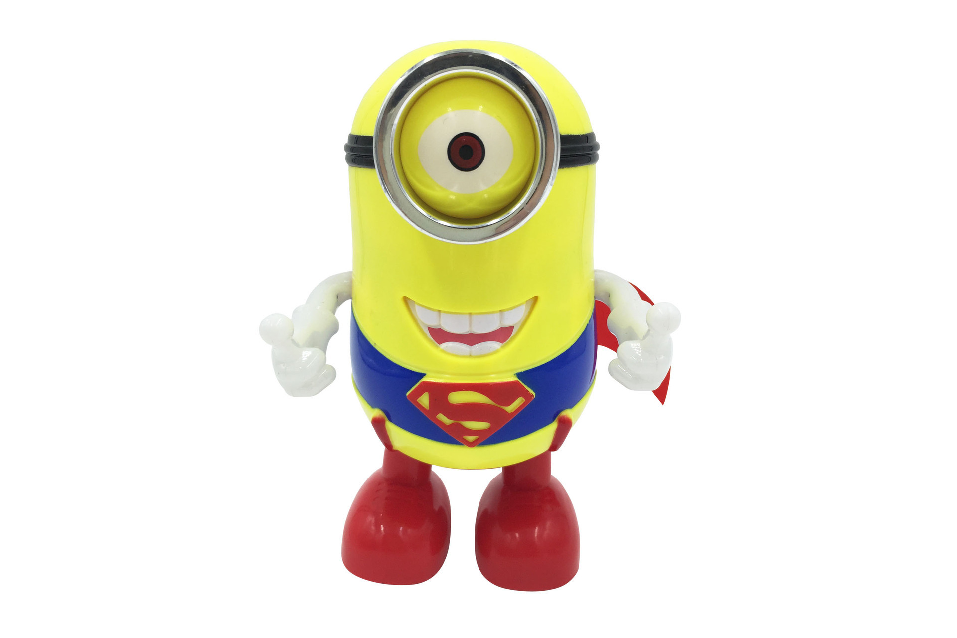 电动走路会唱歌跳舞小黄人玩具跳舞摇摆小黄超人音乐摇摆玩具公.