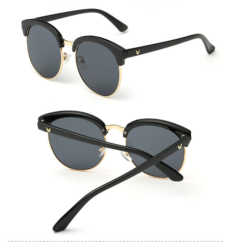 儿童眼镜太阳镜男童女童墨镜韩国防紫外线眼镜v牌太阳眼镜潮