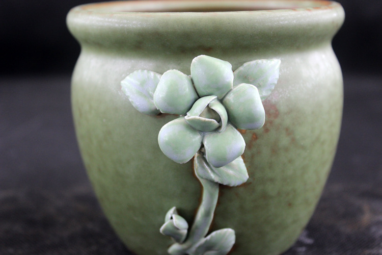 多肉植物花盆个性陶瓷粗陶盆肉复古陶土多肉花盆容器简约素烧批发