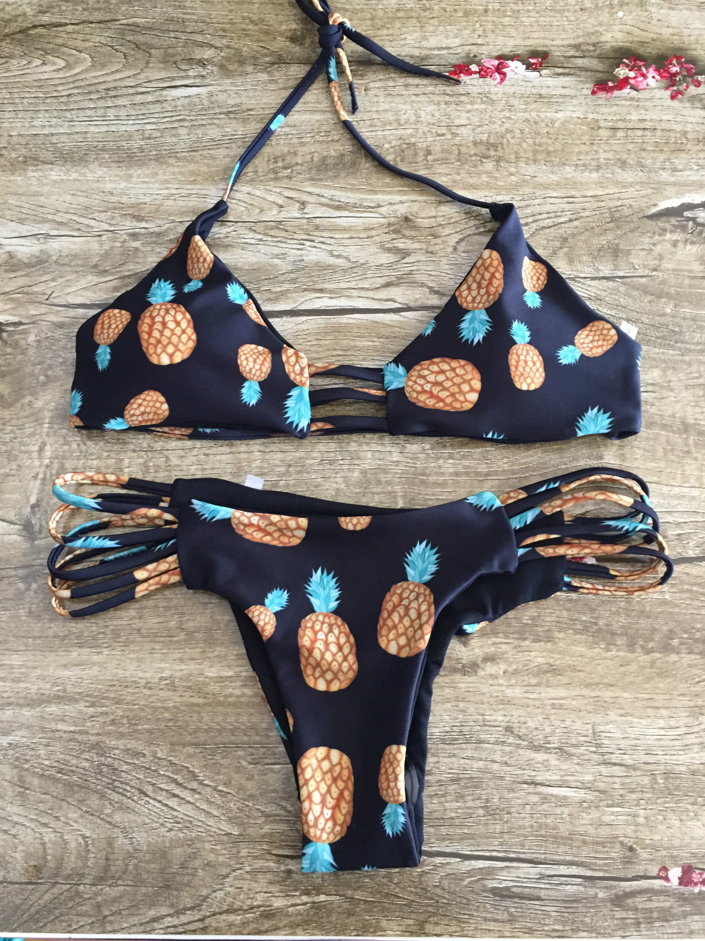 速卖通爆款2018新款菠萝泳装 欧美性感女士比基尼泳衣