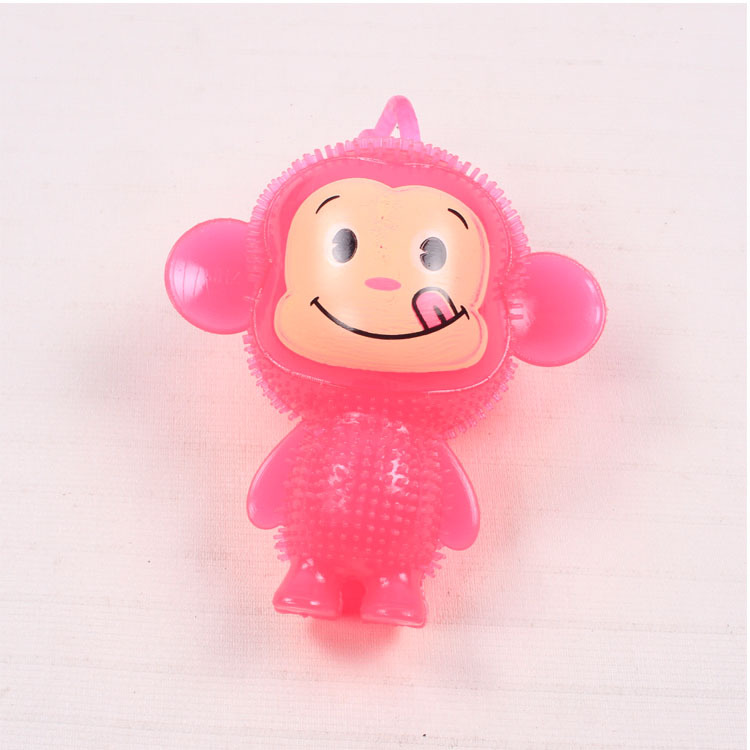 闪光bb哨子 笑脸猴子发泄捏捏叫 发光玩具批发 地摊货源批发