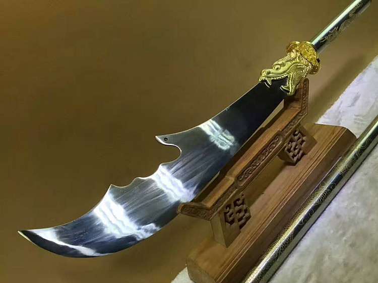 正品龙泉宝剑刀剑十八般兵器高锰钢战龙系列关公刀可拆卸未开刃