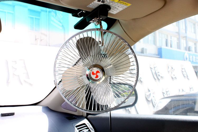 全新升级10寸金属4叶车载风扇快慢档调速车用风扇摇头汽车电风扇