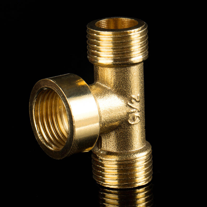 全铜外内外三通 4分 五金水暖配件加厚接头 管材铜水管配件接头