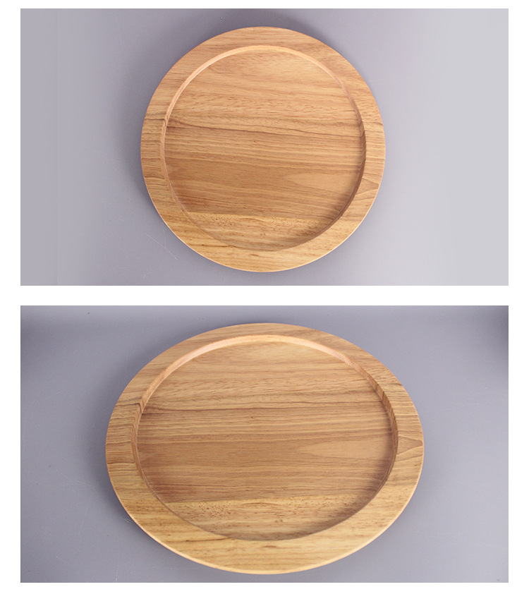 原创手工天然创意木盘子实木日式木质原木餐具圆盘水果盘茶点盘