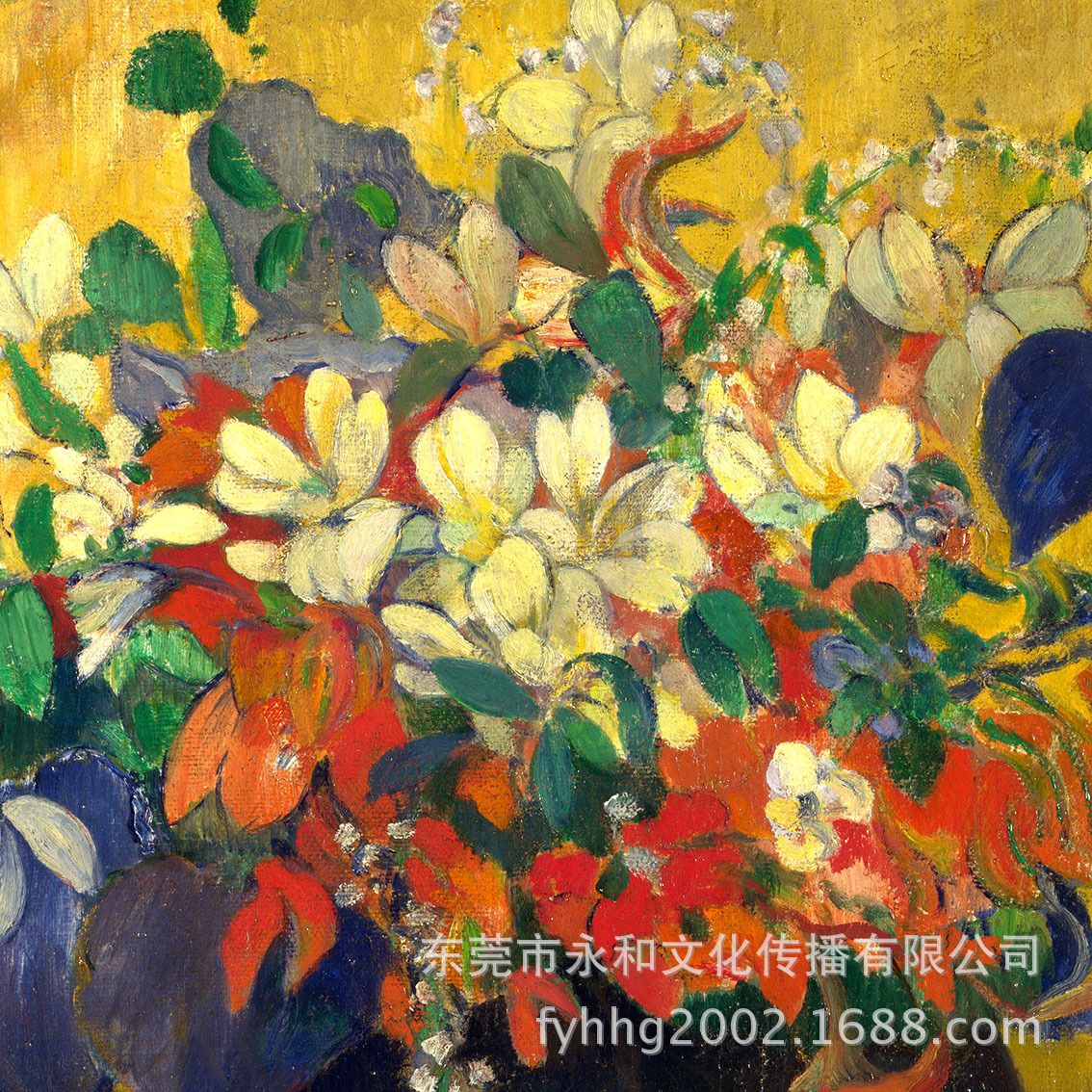【西方经典静物油画】博物馆级高清复制厂家批发 高更 瓶中花