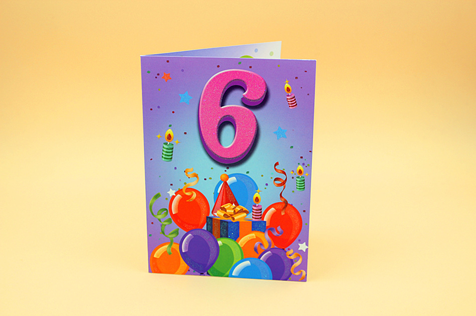 创意贺卡通卡祝福卡生日卡万用通用卡1至10岁卡厂家直销批发