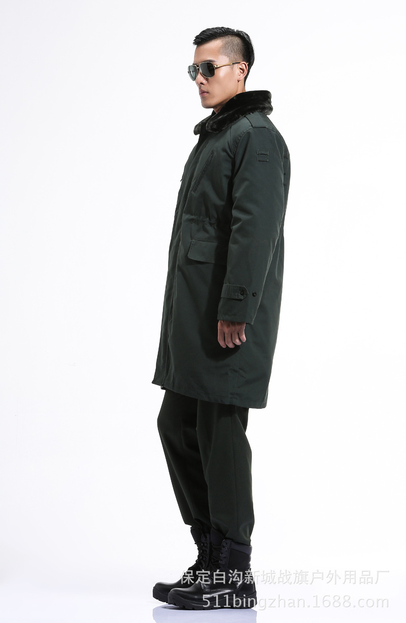 07藏青作训大衣海军冬季防寒棉大衣户外保暖作训大衣军大衣批发