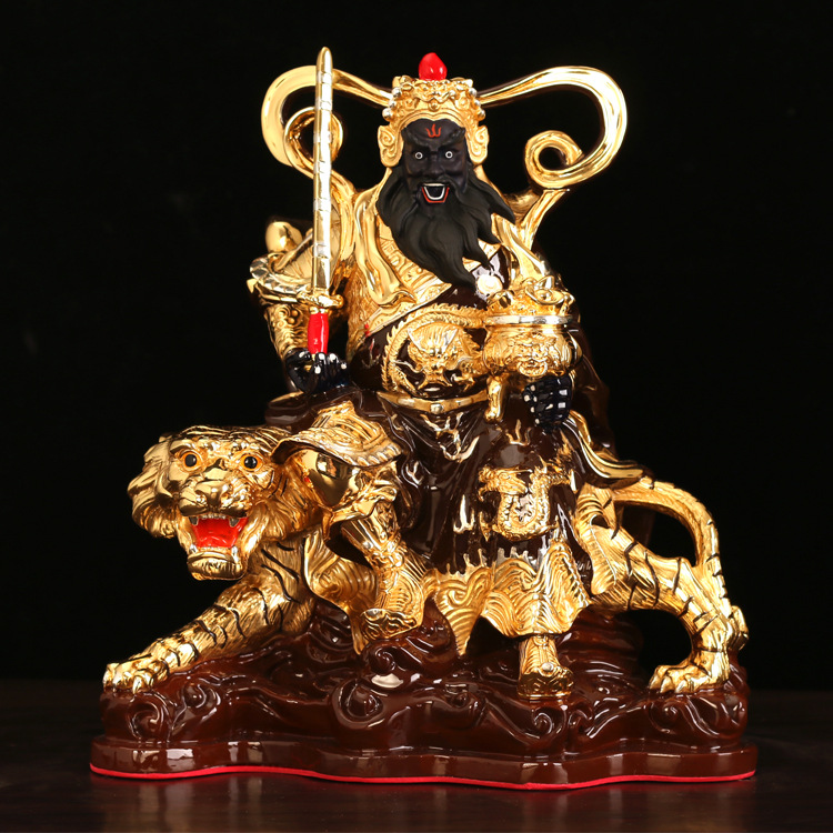 圆通工艺 台湾盛凡 纯铜佛像 偏武 五路赵公明