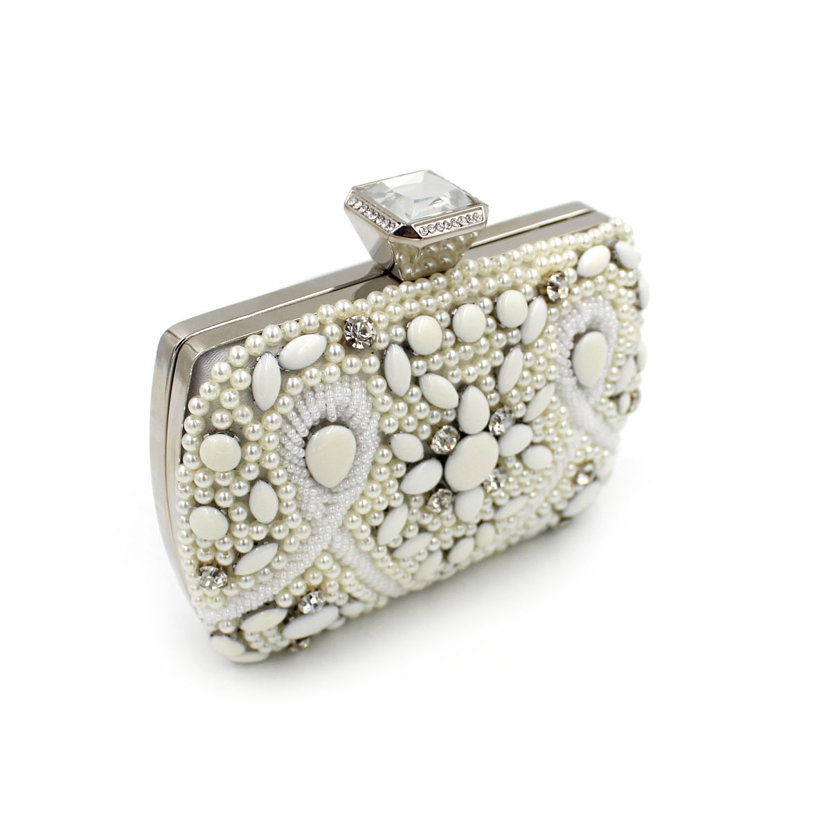 供应2017欧美重手工宝石镶钻晚宴包 高档外贸珠绣晚装包宴会手包