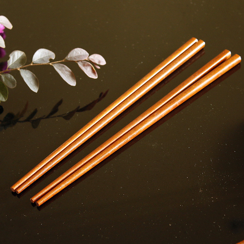 正宗黄檀木筷子优质黄檀筷子家用筷子十双装盒装创意筷子
