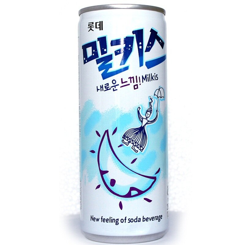 韩国进口乐天妙之吻乐天milkis牛奶味草莓味苏打碳酸饮料250ml*30