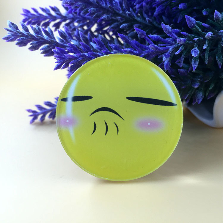 原宿软妹卡通亚克力徽章qq表情徽章笑脸害羞哭脸卡通胸牌胸章