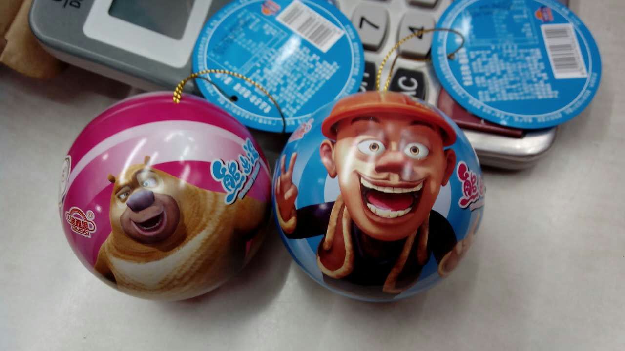 迪雅思 熊出没酷彩球灌心夹心饼干 小吃零食 12g 18个一组