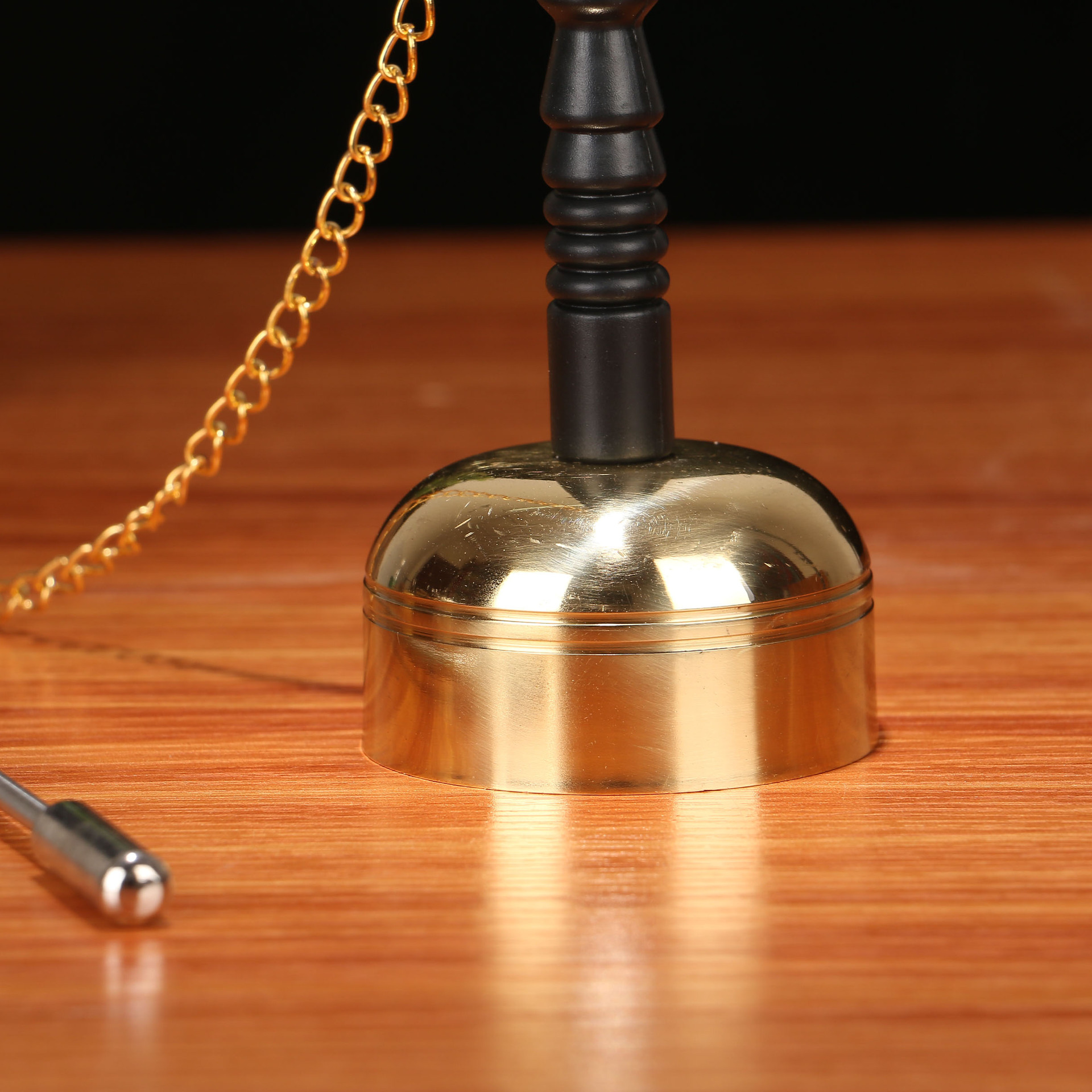 【佛堂用具】佛教用品 寺庙法会 长柄引磬 小法器 手磬