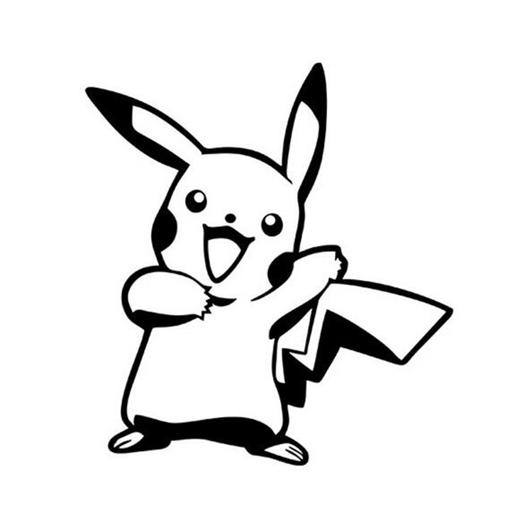 外贸反光汽车贴纸 pokemon go 皮卡丘 口袋妖怪 个性搞笑汽车贴纸