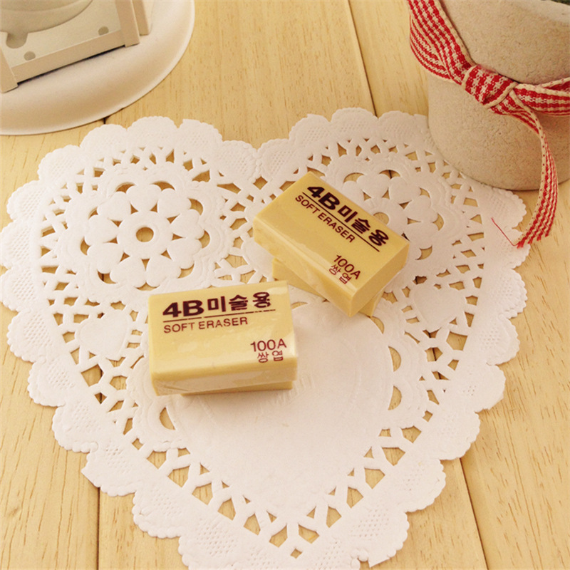 高质量双叶4b100a橡皮擦-实用涂改柔软舒适橡皮-美术学生专用橡皮