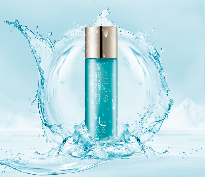 美妆个护蓝色之恋虫草爽肤水150ml补水保湿女用化妆水