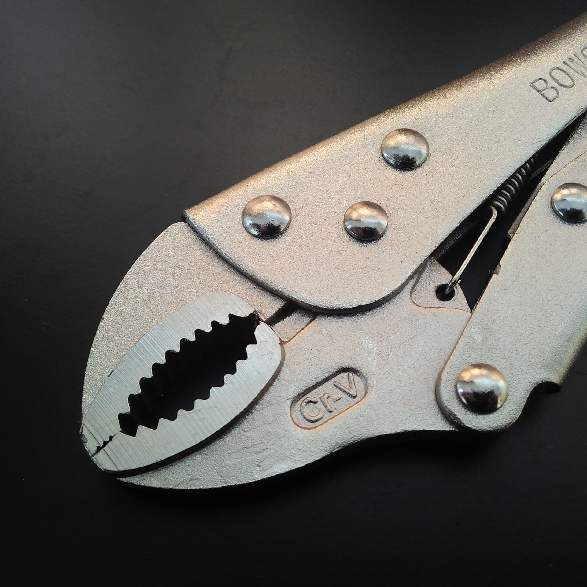 厂家直销博沃尼10寸圆嘴光柄胶柄圆口正打重型大力钳子批发