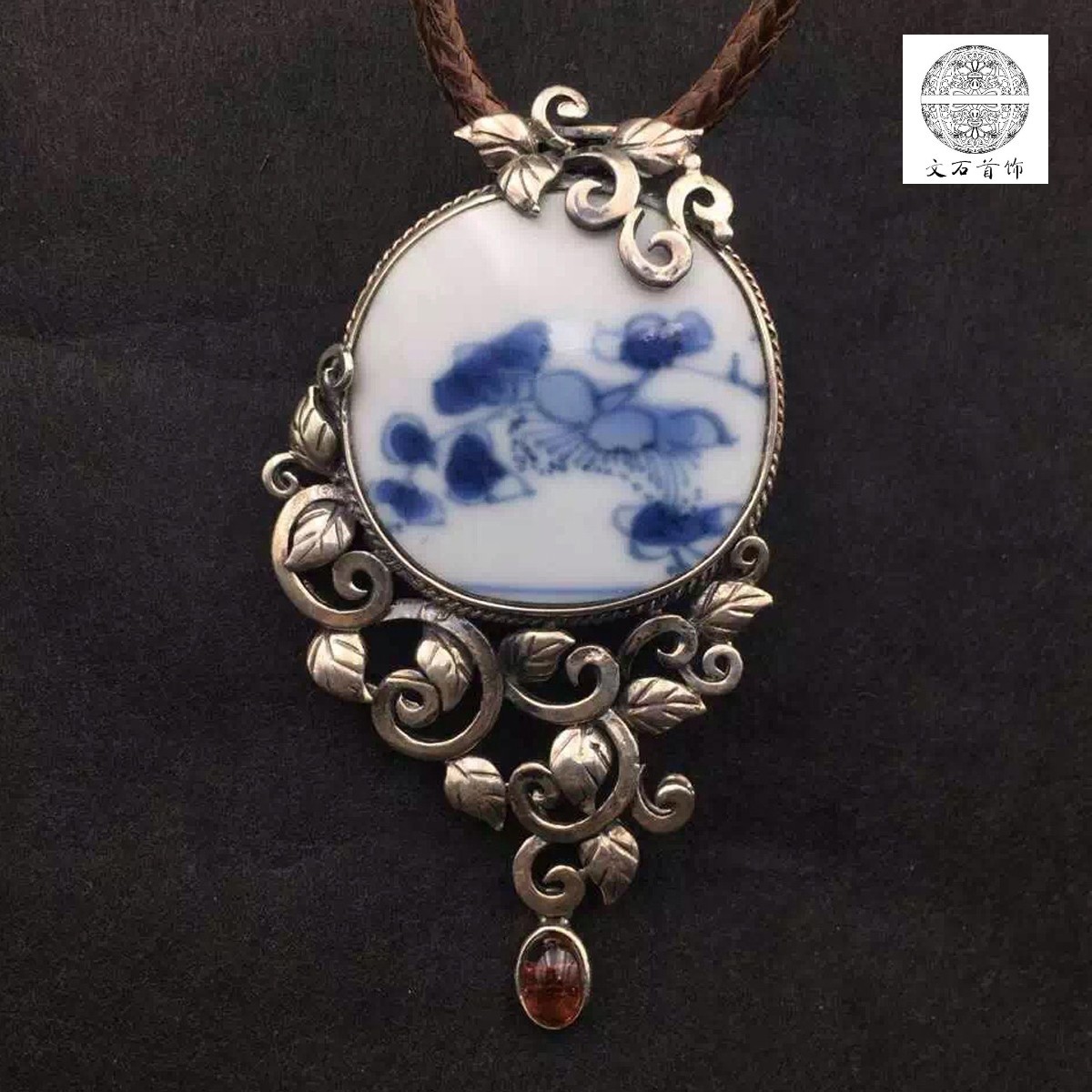 工厂青花古瓷片包金包银复古流苏系列欢迎挑选款式来瓷加工21-30